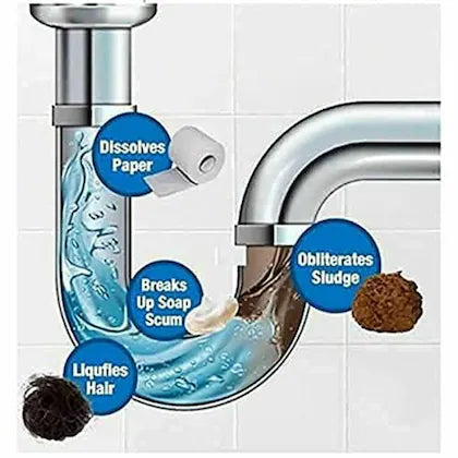 STRAIGHT Powerful Sink & Drain Blockage Cleaner Powder